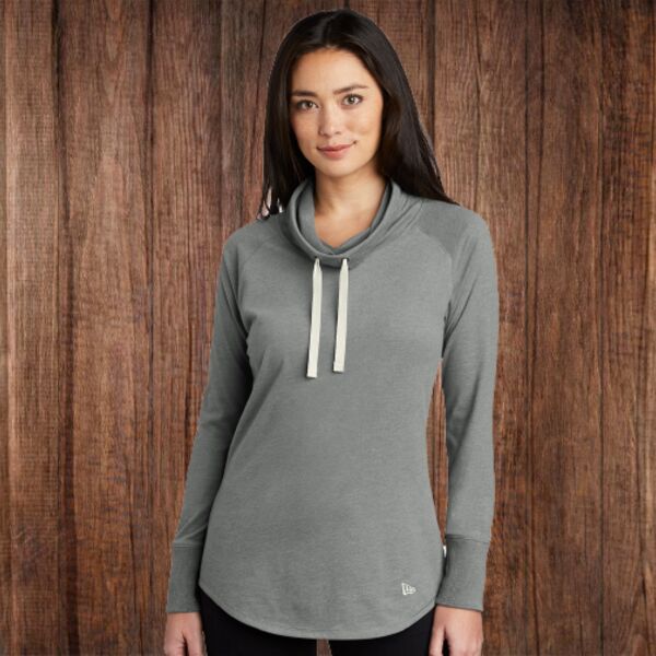 LNEA123 Ladies' Sueded Cowl Neck Long Sleeve Thumbnail